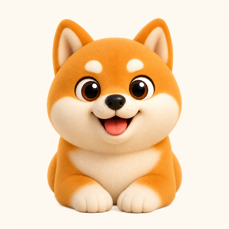 A smiling orange and white Shiba Inu, the Puppy Logic coach